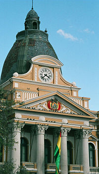 Government Palace of Bolivia in downtown La Paz