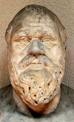 Bust of Socrates in the Palermo Archaeological Museum.