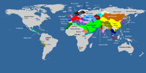 Map of the Khazar Khaganate and surrounding states, c. 820 CE.