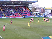 A player about to take a free kick.