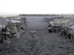 Bridge across the �lfagj� rift valley in southwest Iceland, the boundary between the Eurasian and North American continental tectonic plates.