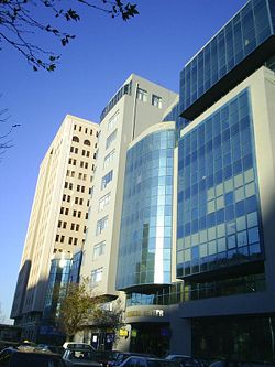 Business buildings at Jafar Jabbarli Street