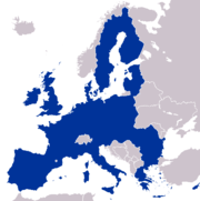 �����The European Union as a single entity. (world map)