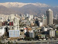 Alborz Mountains in a day of relatively clean air.