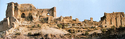 Ghal'eh Dokhtar (or "The Maiden's Castle") in present-day Fars, Iran, built by Ardashir in 209, before he was finally able to defeat the Parthian empire.