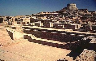 Excavated ruins of Mohenjo-daro, Pakistan.