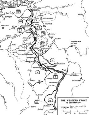 Situation on the Western Front as of 15 December 1944