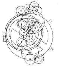 Schematic of the antikythera mechanism