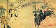 Chinese gunpowder used during the Mongol Invasions of Japan, 1281.