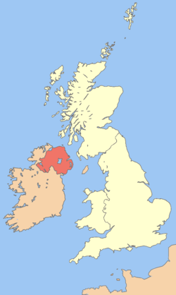 Location of Northern Ireland