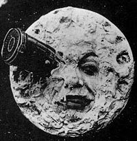 A shot from Georges M�li�s Le Voyage dans la Lune (A Trip to the Moon) (1902), an early narrative film.