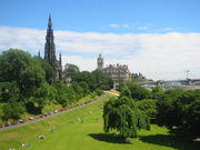 Looking northeast across part of Princes Street Gardens