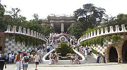 The entrance to Gaudí's "Park Güell"