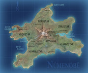 A map of N�menor (called Andor by the Elves).