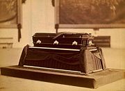 President Garfield's casket lying in state at the Capitol Rotunda.