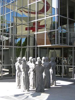 Entry to the International Red Cross and Red Crescent Museum in Geneva.