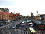 Haymarket Bus Station with QuayLink Q2 bus exiting