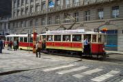 The "nostalgic tram" no. 91 runs through the city centre