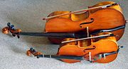 1/8 size cello with full size cello