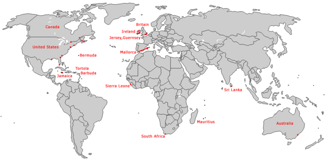 Image:Martello towers worldwide map.png