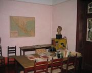 Study where the attack on Leon Trotsky took place, at Coyoac�n, in Mexico City.