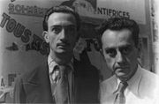 Wild-eyed antics of Dal� (left) and fellow surrealist artist Man Ray in Paris on June 16, 1934, photographed by Carl Van Vechten