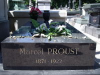 Grave of Marcel Proust at P�re Lachaise Cemetery.