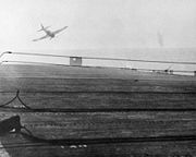 A kamikaze attack on the escort carrier USS White Plains