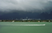 Typical summer afternoon shower rolling in from the Everglades.