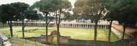 Pompeii palestra (exercise court) as seen from the top of the amphitheater