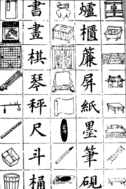 Excerpt from a 1436 primer on Chinese characters