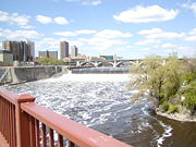 Glacial melt waters formed Saint Anthony Falls near Fort Snelling about ten thousand years ago. Rushing water undercut sandstone and collapsed limestone, moving the falls eight�miles (13�km) to the northwest.