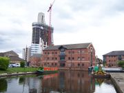 Leeds and Liverpool Canal near Granary Wharf in Leeds.