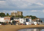 Bleak House, Broadstairs in Broadstairs, Kent, where Dickens wrote some of his novels. The house was for many years a Dickens museum, and visitors would leave notes addressed to him in the desk-drawer in his former study, overlooking harbour and sea.