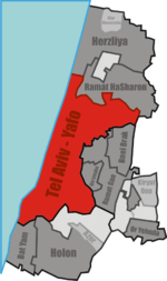 Tel Aviv within the Tel Aviv District