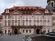 Kinsky Palace where Kafka attended gymnasium and where his father later owned a shop