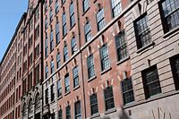 Typical red brick lined street in the Lace Market