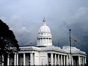 The Colombo City Town Hall in Cinnamon Gardens houses the Town Council and other municipal offices