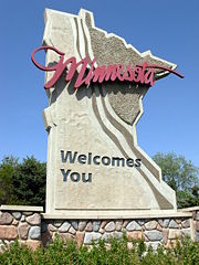 Minnesota welcome sign