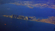 Aerial view of Gibraltar.