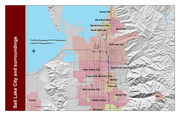 Map of modern Salt Lake City and its suburbs.