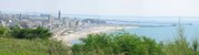 View of the beach of Le Havre and a part of the rebuilt city