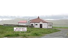 Haroldswick Methodist Church is the most northerly church building in the UK. It was designed by Frank A Robertson.