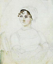 A watercolour and pencil sketch of Jane Austen, believed to be drawn from life by her sister Cassandra (c.�1810)[a]