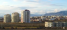 Suburban Reykjav�k. With a population density of only about 190/km�, the Reykjav�k metropolitan area is being subject to large scale urban sprawl.