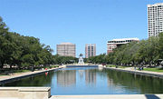 Reflection pool in Hermann Park