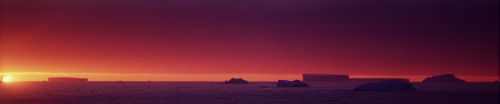 Tabletop icebergs in Antarctica.