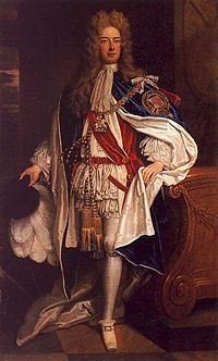 John Churchill, 1st Duke of Marlborough in the robes of the Order of the Garter by Sir Godfrey Kneller, c. 1704