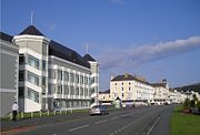 Venue Cymru - The North Wales Theatre near the centre of the promenade