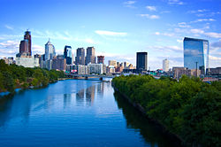 Philadelphia skyline, August 2007